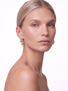 Earrings - Golden Flowers