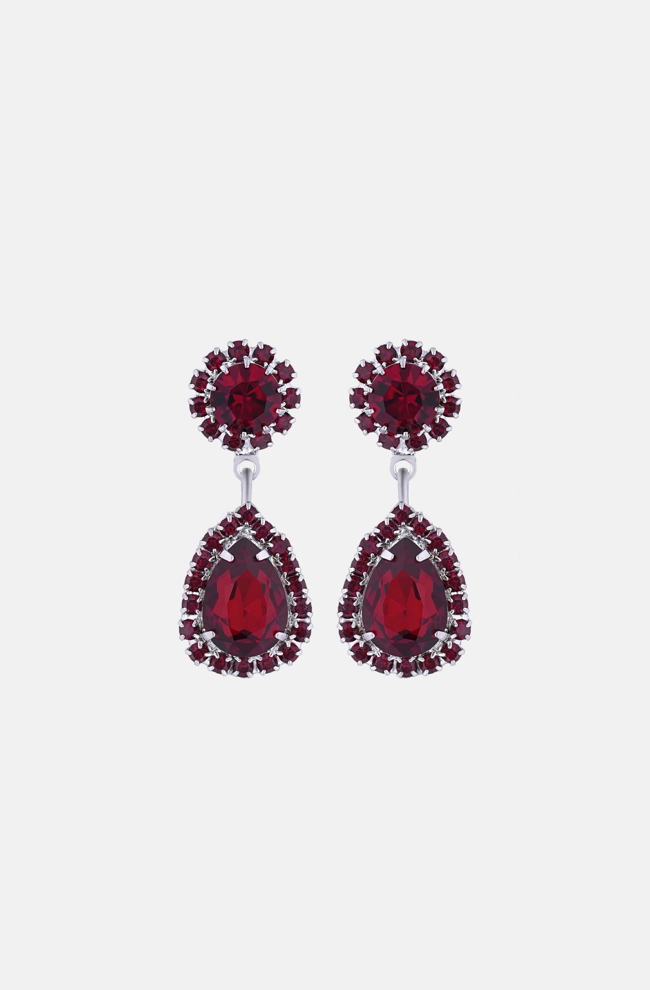 Kolczyki – Bordowy akcent